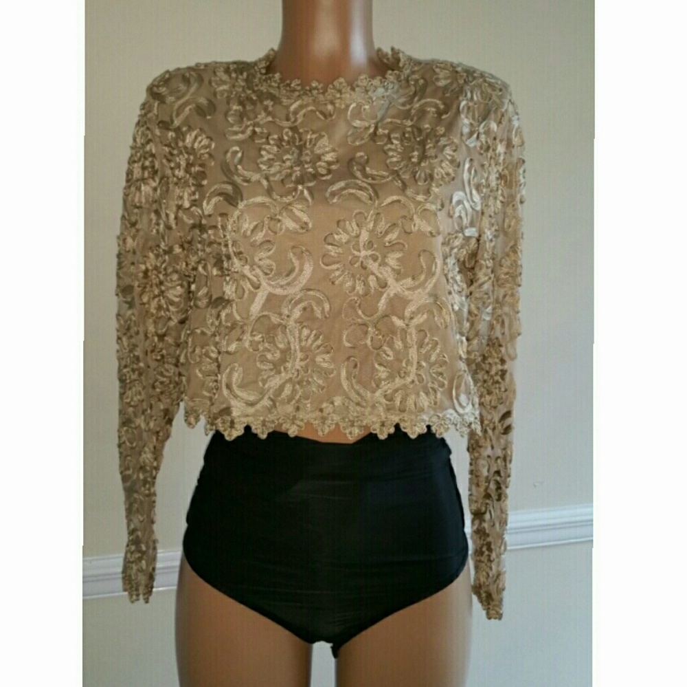 Cropped Ribbon Blouse